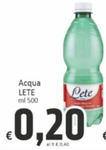 Paghi Poco Acqua LETE ml 500 offerta