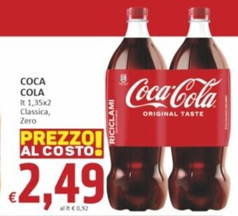 Paghi Poco COCA COLA It 1,35x2 Classica, Zero offerta