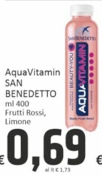 Paghi Poco AquaVitamin SAN BENEDETTO ml 400 Frutti Rossi, Limone offerta