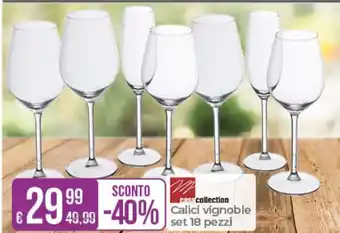 Calici vignoble set 18 pezzi