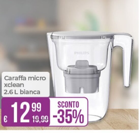 Portobello Caraffa micro xclean 2.6 L bianca offerta
