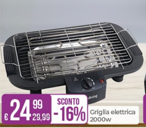 Portobello Griglia Elettrica 2000w offerta