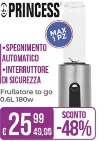 SPEGNIMENTO AUTOMATICO -INTERRUTTORE IDI SICUREZZA Frullatore to go 0.6L 180w
