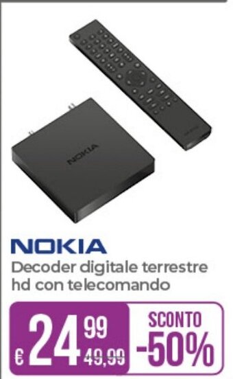 NOKIA Decoder digitale terrestre hd con telecomando