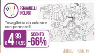 Tovaglietta da colorare con pennarelli