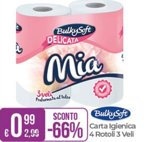 Portobello Carta Igienica 4 Rotoli 3 Veli offerta