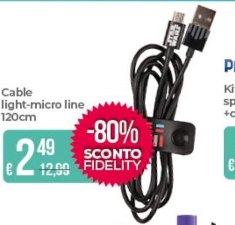Portobello Cable light-micro line 120cm offerta