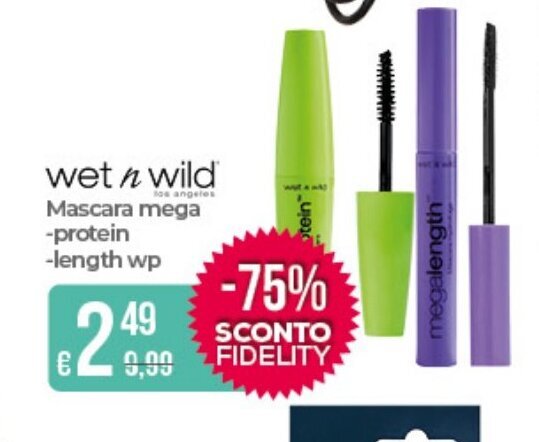 Portobello wet n wild Mascara mega -protein -length wp offerta