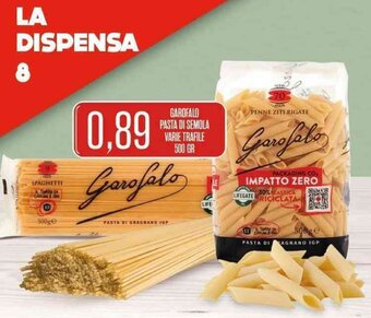 Supermercati Pasquale Prisco GAROFALO PASTA DI SEMOLA VARIE TRAFILE 500 GR offerta
