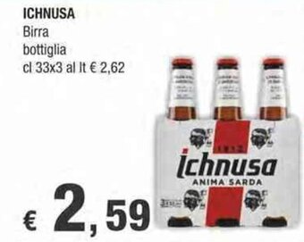 ICHNUSA Birra bottiglia cl 33x3