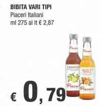 Crai BIBITA VARI TIPI Piaceri Italiani ml 275 offerta