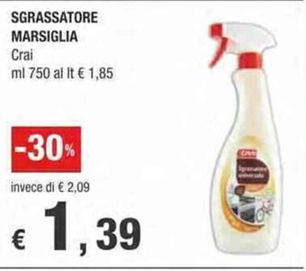 Crai SGRASSATORE MARSIGLIA Crai ml 750 offerta