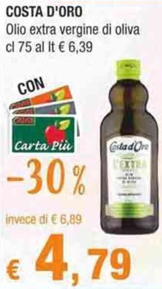 COSTA D'ORO Olio extra vergine di oliva cl 75