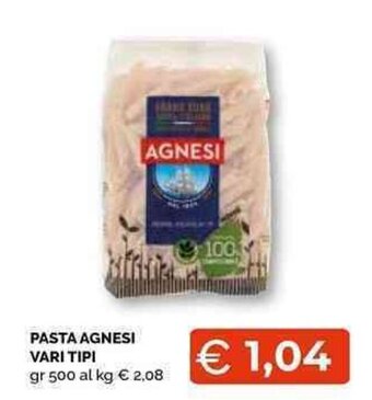 Mercatò Local PASTA AGNESI VARI TIPI gr 500 offerta