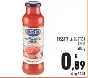 Conad Cirio La Rustica Passata 680g offerta