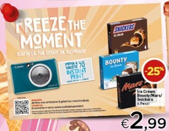 Crai Ice Cream Bounty/Mars/ Snickers 4 Pezzi offerta