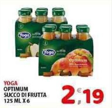 Mio Market YOGA OPTIMUM SUCCO DI FRUTTA 125 ML X 6 offerta