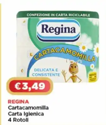 Crai REGINA Cartacamomilla Carta Igienica 4 Rotoli offerta