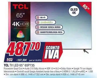 TCL TV LED 65" 65P735