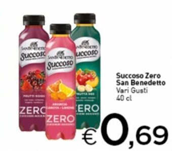 Succoso Zero San Benedetto Vari Gusti 40 cl