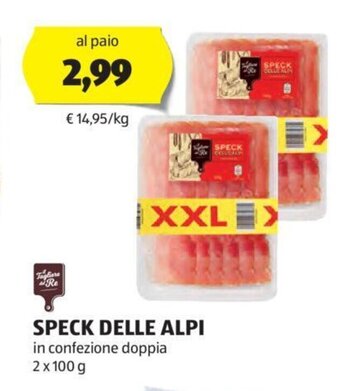 ALDI SPECK DELLE ALPI 2 x 100 g offerta