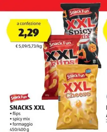 ALDI Snack Fun SNACKS XXL 450/400 g offerta