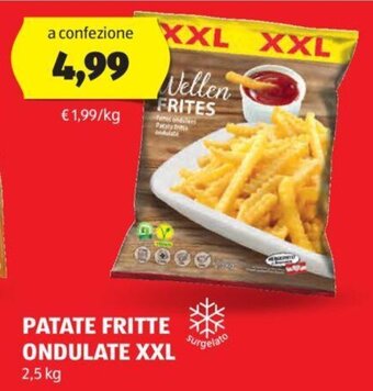 ALDI PATATE FRITTE ONDULATE XXL 2,5 kg offerta