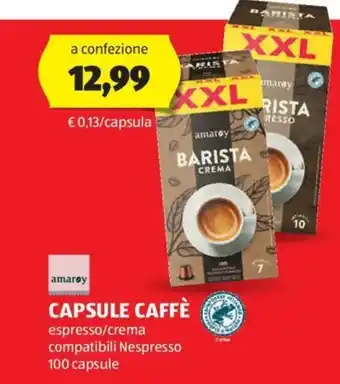ALDI CAPSULE CAFFÈ 100 capsule offerta