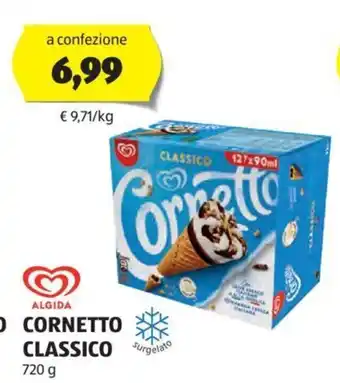 ALDI ALGIDA CORNETTO Classico 720 g offerta