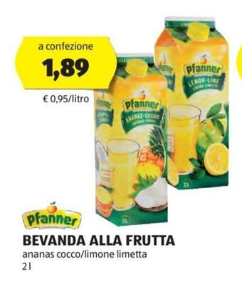 ALDI pfanner BEVANDA ALLA FRUTTA 2 l offerta