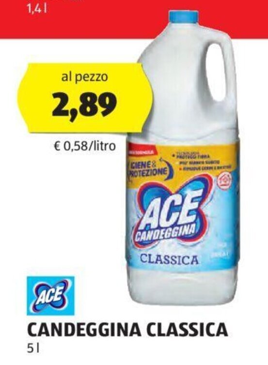 ALDI ACE CANDEGGINA CLASSICA 5 l offerta