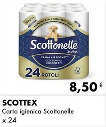 Iper Tosano SCOTTEX Carta igienica Scottonelle x 24 offerta