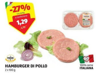 ALDI HAMBURGER DI POLLO 2 x 100 g offerta