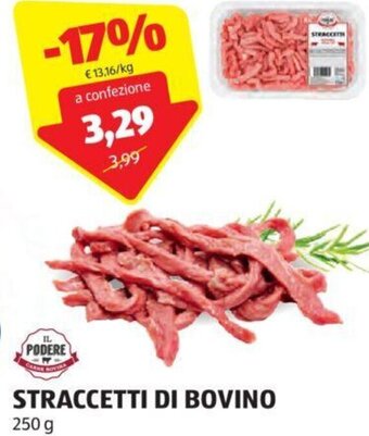 ALDI STRACCETTI DI BOVINO 250 g offerta