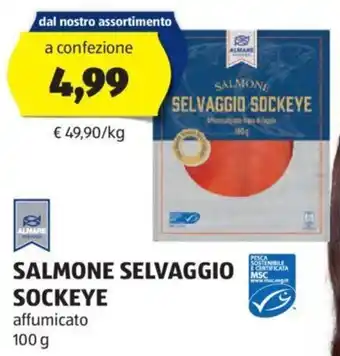 ALDI SALMONE SELVAGGIO SOCKEY 100 gE offerta