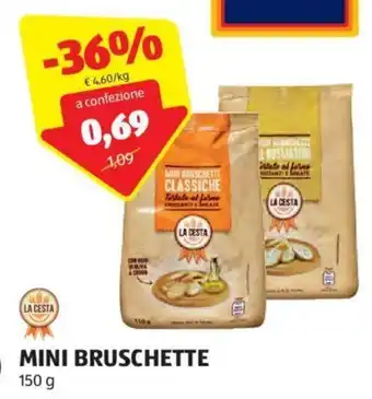 ALDI MINI BRUSCHETTE 150 g offerta