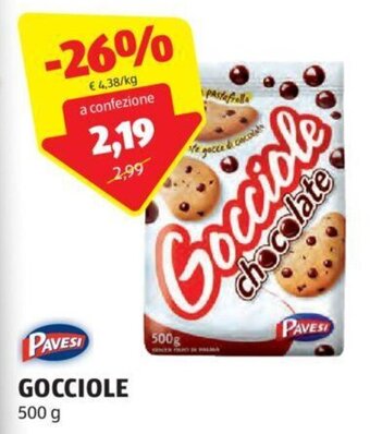 ALDI PAVESI GOCCIOLE 500 g offerta