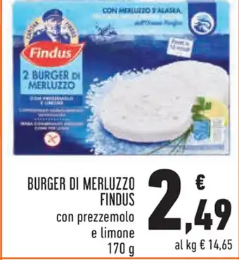 Conad Findus Burger di Merluzzo 170g offerta
