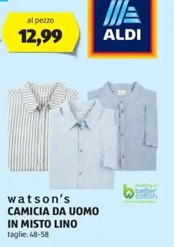 watson's CAMICIA DA UOMO IN MISTO LINO 48-58