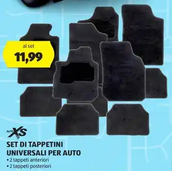 ALDI XS Set SET DI TAPPETINI UNIVERSALI PER AUTO offerta