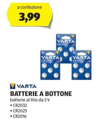 ALDI VARTA BATTERIE A BOTTONE offerta