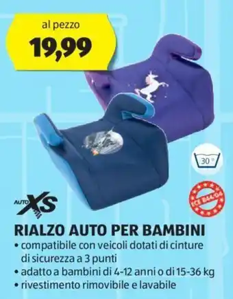 ALDI RIALZO AUTO PER BAMBINI• adatto a bambini di 4-12 anni o di 15-36 kg • rivestimento rimovibile e lavabile 3 punti offerta