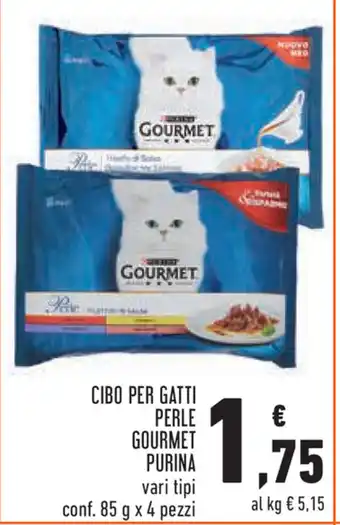 Conad Purina Gourmet Cibo per Gatti Perle 85g x 4 pezzi offerta