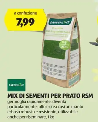 ALDI GARDENLINE MIX DI SEMENTI PER PRATO RSM offerta