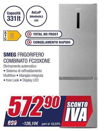 SMEG FRIGORIFERO COMBINATO FC20XDNE