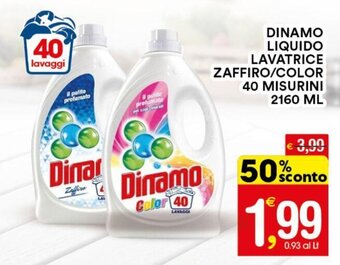 Gecop DINAMO LIQUIDO LAVATRICE ZAFFIRO/COLOR 40 MISURINI 2160 ML offerta