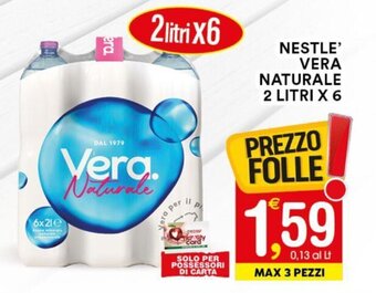 NESTLE' VERA NATURALE 2 LITRI X 6