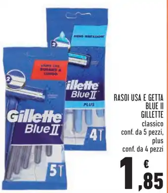 Conad Gillette Blue II Rasoi Usa e Getta 5pz./4pz. offerta