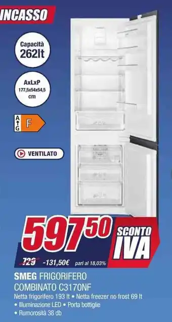 Trony SMEG FRIGORIFERO COMBINATO C3170NF offerta