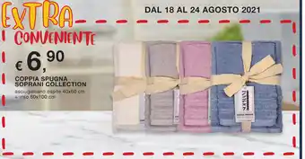 Conad Soprani Collection Coppia Spugna 60x100cm offerta